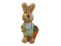 Zajíc zelené kalhoty s mrkví 16cm